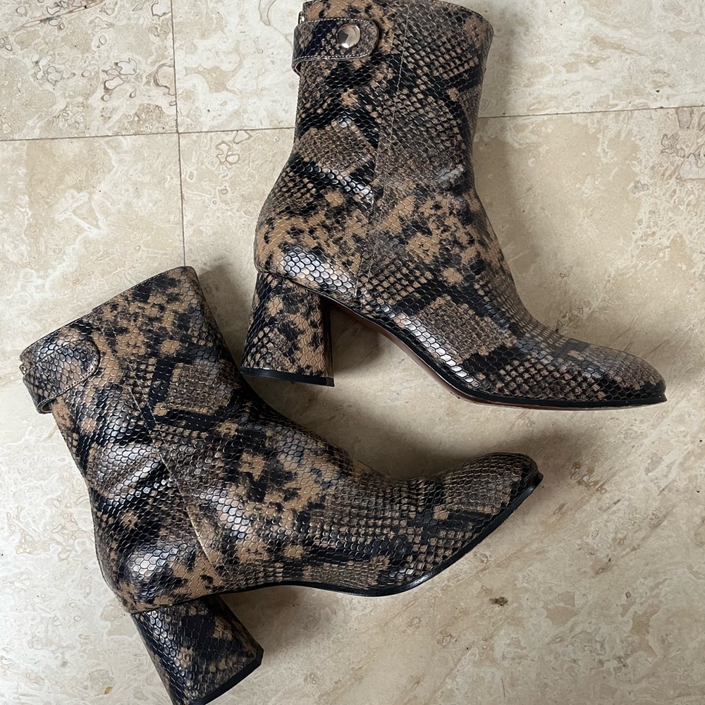 Joie Booties snake print